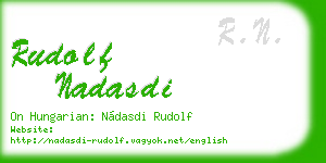 rudolf nadasdi business card