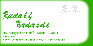 rudolf nadasdi business card